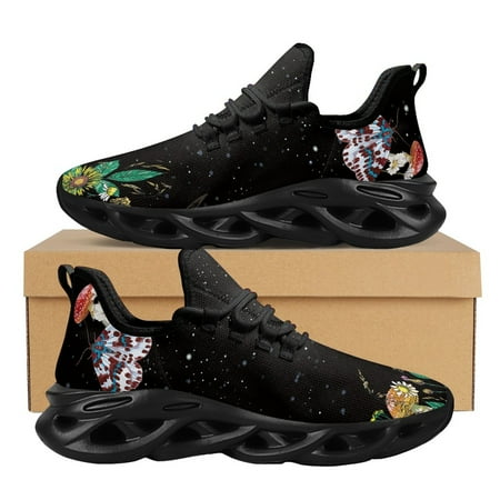 

Night Moon Fluorescent Mushroom Butterfly Color Ladies Outdoor Fashion Heightening Air Cushion Sneakers Mary Janes