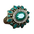 thumbnail image 5 of Grandest Birch Women's Ethnic Style Retro Resin Alloy Party Jewelry Big Flower Ring Size 7-10 Alloy, Resin, Rhinestone Multi-color, 5 of 8