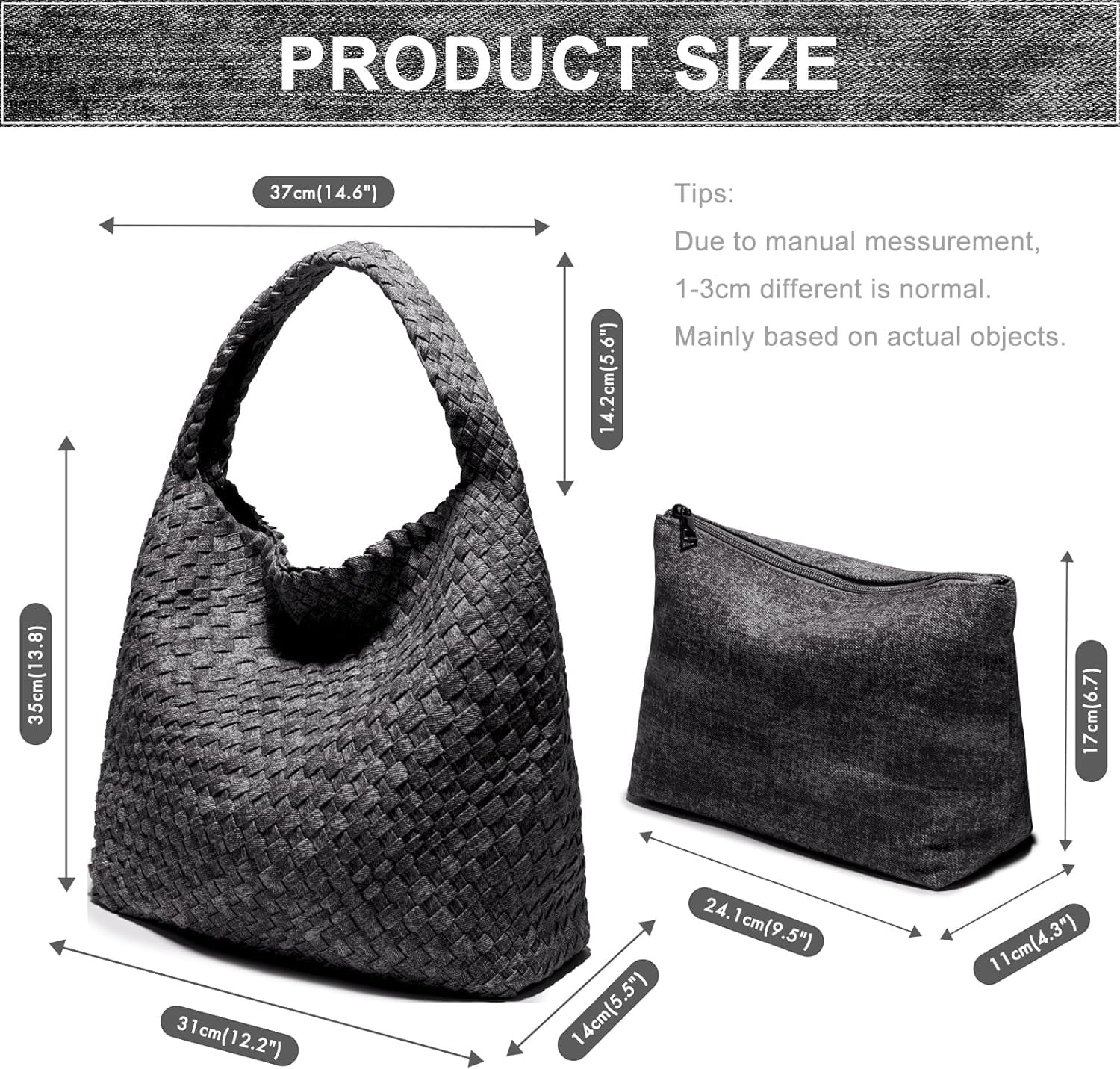 Woven Bag Purses and Handbags Woven Vegan Leather Bag For Women Woven Tote Bag Shoulder Bag Top-Handle Bag With Purses