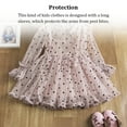 thumbnail image 5 of ADVEN 120cm Baby Girl Dress Summer Long Sleeve Mesh Toddler Clothes Birthday Party Hot Weather Travel Decorative Kids Children Pink, 5 of 10
