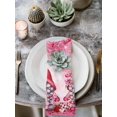 thumbnail image 2 of Valentine's Day Cloth Napkins Set of 6 Reusable Dinner Napkins, Watercolor Gnomes Roses Love Romantic Cocktail Napkin Washable Table Napkins for Wedding/Holiday Party/Baby Shower 20"x20", 2 of 7