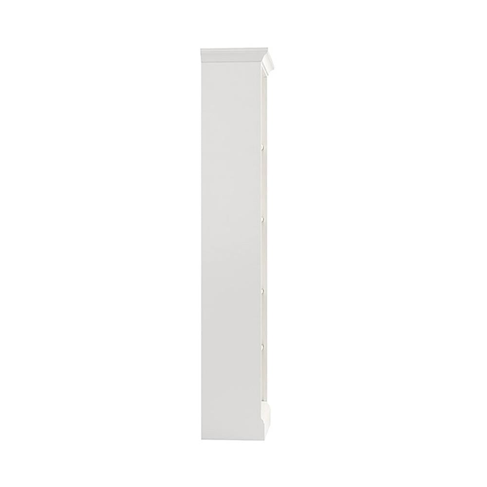 Bowery Hill 24" Farmhouse Acacia Solid Wood Bookcase in Effortless White