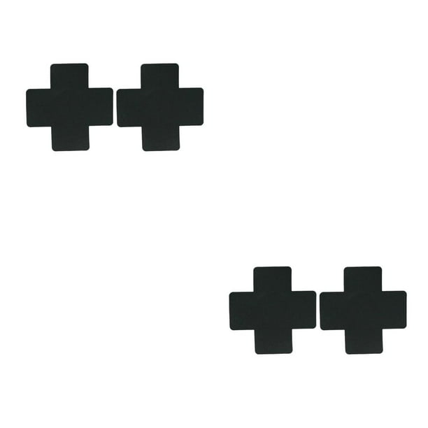 Qarigey 1 par de empanadas, cubiertas para pezones, desechables, antiprotrusión, elegante juego de protección para los senos, suministros de cruz de raso negro 2Conjunto