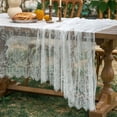 thumbnail image 4 of Namzi Lace Tablecloth Rectangular Table Cover for Kitchen Dinning Wedding Party Decoration -SIZE F:59*102inch,White F, 4 of 5