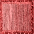 thumbnail image 1 of Ahgly Company Indoor Square Abstract Red Modern Area Rugs, 4' Square, 1 of 4