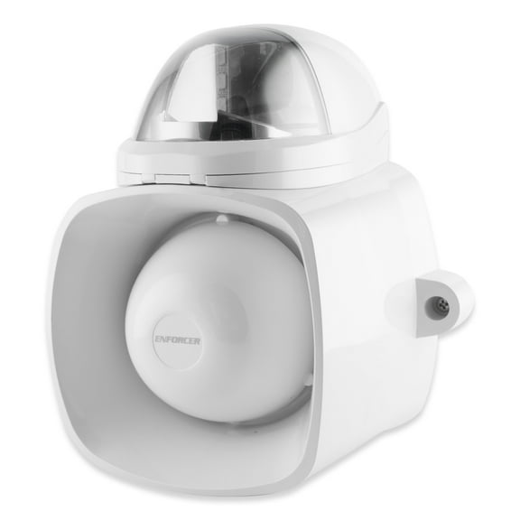 Seco-Larm SH-816S-SQ/C Enforcer Siren/Strobe with Audio Input, Clear