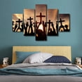 thumbnail image 3 of TISHIRON 5PCS Framed Jesus Canvas Wall Art Set,60"x40" Cross and Praying Canvas Art Decor, 3 of 7