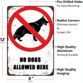 thumbnail image 3 of FABSURE Funny Vintage Tin Sign, NO DOGS ALLOWED HERE Tin Metal Sign Vintage Frameless Warning Poster Pet Art Decoration Yard Farm Outdoor 8x12 Inch, 3 of 6