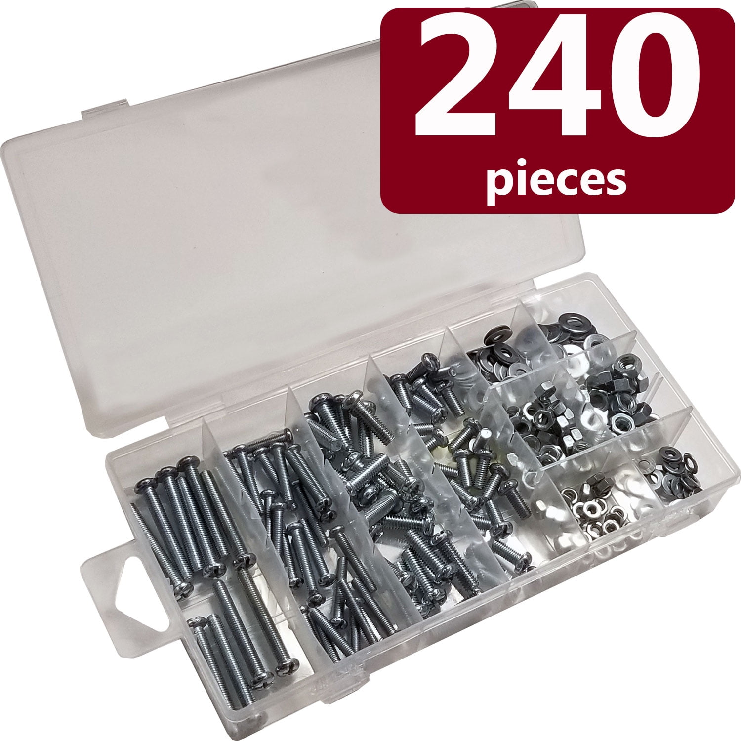 Screws Bolts Washers and Nuts Assortment Set Hardware Kit Phillips Head Mixed 
