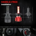 thumbnail image 3 of H4/9003 LED Headlights High/Low Beam Conversion Kit 6000K 6000LM Bright White Bulb 2Pcs, 3 of 9
