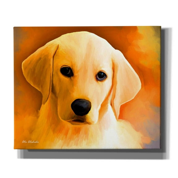 Epic Graffiti 'Puppy' by Ata Alishahi, Giclee Canvas Wall Art, 24"x20"