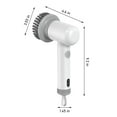 thumbnail image 3 of Fiudx Cepillo de Limpieza Recargable, 3 Cabezales Reemplazables, Paño de Esponja con Cerdas, Carga Usb, Diseño Inalámbrico Portátil, Limpieza Multisuperficie, Uso En Baño y Cocina, Compacto (23,4 X 1, 3 of 6