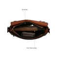 thumbnail image 5 of MKF Collection Drew Vegan Leather Colorblocked Women's Shoulder Handbag by Mia K., Cognac, 5 of 8