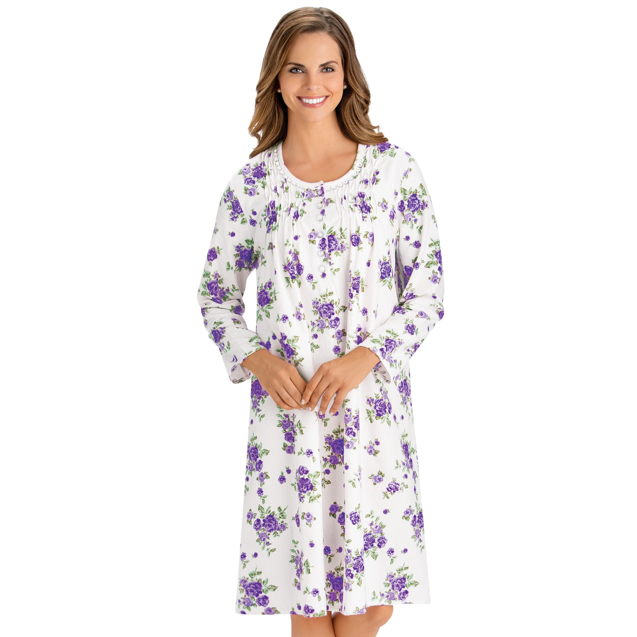 womens long flannel nightgowns