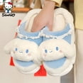 thumbnail image 4 of Zapatillas Sanrio de felpa para mujer, pantuflas de algodón, Kuromi Cinnamoroll, Anime Melody, Hello Kitty, cálidas, antideslizantes, Invierno2744, 4 of 5
