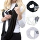 thumbnail image 2 of leyfeng Bufanda de lazo de bolsillo con cremallera suave para mujer moda Otoño Invierno cálido azul sólido bufandas de anillo redondo, 2 of 5