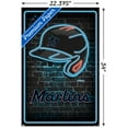 thumbnail image 3 of MLB Miami Marlins - Neon Helmet 23 Wall Poster, 22.375" x 34", 3 of 6