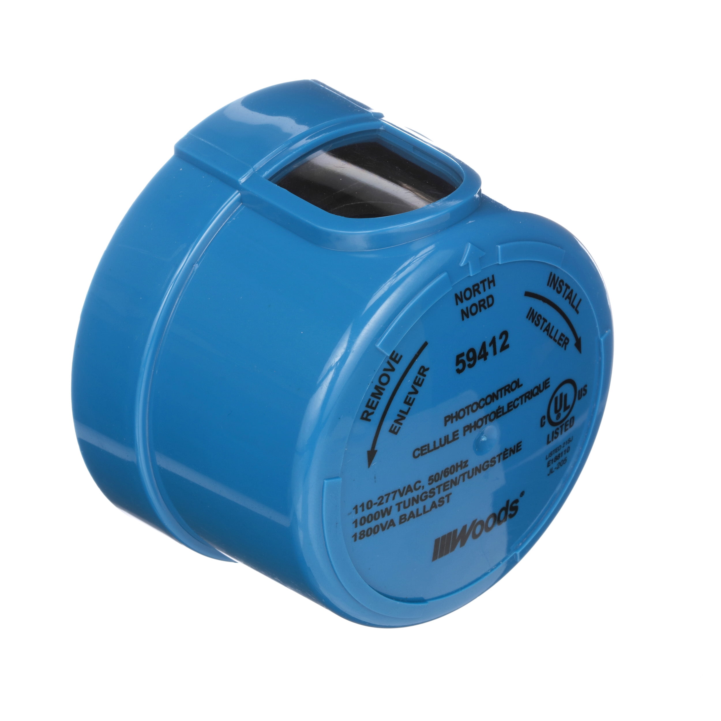 Woods 59412WD Outdoor Twist-Lock Photo Control with Photocell, Multi-Volt 110-277V