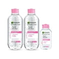 thumbnail image 1 of 3 Pack Agua Micelar Garnier Skin Active 2 pzs de 400ml y 1 pz de 100ml, 1 of 4