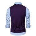 thumbnail image 4 of Chaqueta de Traje de Ocio de Bolsillo sin Cuello en V de Color Sólido sin Mangas, Trajes de Hombre de Ajuste Delgado para el Uso Formal Informal, 4 of 7