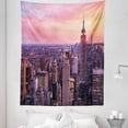thumbnail image 1 of New York Tapestry, New York City Midtown with Empire State Building Sunset Business Center Rooftop Photo, Fabric Wall Hanging Decor for Bedroom Living Room Dorm, 5 Sizes, Peach, by Ambesonne, 1 of 1