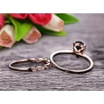 thumbnail image 5 of Black Diamond Moissanite Engagement Ring Set Handmade Solid 10k Rose gold 1.50 Carat Pear Shape Gemstone Promise Ring Bridal Ring set Wow Sparkling, 5 of 5