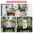 thumbnail image 6 of Swing Seat for Adults, Max Load 330 lb, Hand Woven Knots, Suspended Hammock Seat, Black Boho Hanging Chair, Designed for Gazebo, Relaxation Area, Library Corner, 6 of 7
