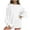 White, variant on Kaemgyyd Two Piece Sets for Women Fall Tracksuit Outfits Oversized Sweatsuit Loose Long Sleeve Elastic Waist Shorts with Pockets