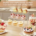 thumbnail image 4 of Acrylic Display Risers,Clear Display Risers Stand Small Mini Shelf 3 Tiered Cupcake Stand for Food Desserts Stand Perfume Organizer Toys Collections Cosmetic Products Tabletop Use (9 x 8 x 6 Inch), 4 of 6