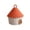 Orange, variant on Woven Storage Basket with Lid, Cute House Basket, House Shape Woven Storage Basket, Sundries Container, for Bedroom and Living Room