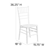 Flash Furniture Hercules Series Adult Size Wood Chiavari Chair for Events, White