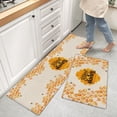thumbnail image 2 of Honey 2 Pieces Kitchen Rug Set Non-Slip Backing Mat Throw for Kitchen Doormat Runner, Anti Fatigue Mats for Kitchen Floor Home Office, Watercolor Honeycomb Bee Design, 2 of 5