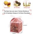 thumbnail image 4 of 100 Pack Wedding Favor Boxes Laser Cut Boxes Party Favor Box Small Gift Boxes Lace Candy Boxes for Wedding Bridal Shower Baby Shower Birthday Party Anniverary with Ribbons, 4 of 6
