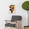 thumbnail image 2 of Kandinsky Inspired Abstract Multicolour Flower Bouquet Artwork Framed Wall Art Print A4, 2 of 4