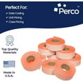 thumbnail image 5 of Perco Fluorescent Red Garvey 2216 Pricing Labels for Garvey 22-66/22-77/22-88 Two Line Pricing Gun - 90 Rolls, 10 Sleeves - 90,000 Pricemarking Labels and 10 Inkers Included, 5 of 7
