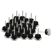 Unique Bargains Furniture Chair Metal Glide Feet Leg Floor Protector Nails 2.3cm Dia 30Pcs