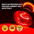 thumbnail image 3 of ECOSUB Reptile Heat Lamp 100W, 2Pcs E26 Basking Spot Light, Infrared Heat Lamp, Red, 3 of 11