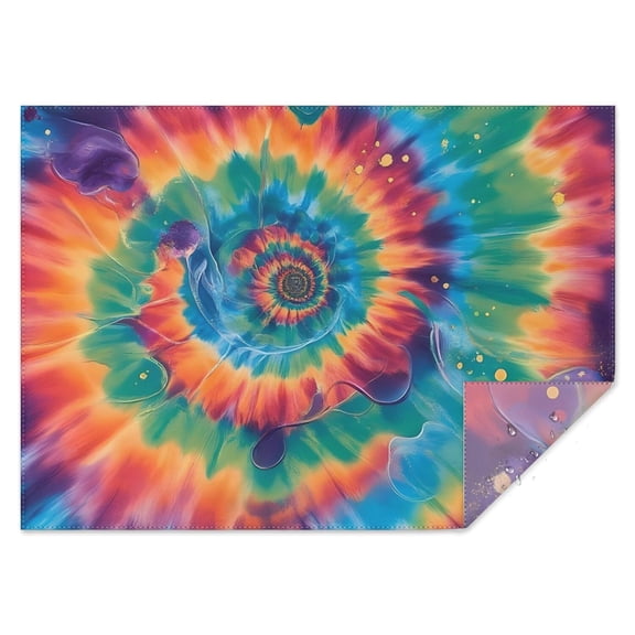 Colorful Rainbow Tie Dye Spiral Pattern Rectangle Tablecloth 60"x84",Waterproof Polyester Rectangle Table Cloth, Wipeable Spillproof Polyester Tablecloth for Dining, Camping, Indoor and Outdoor