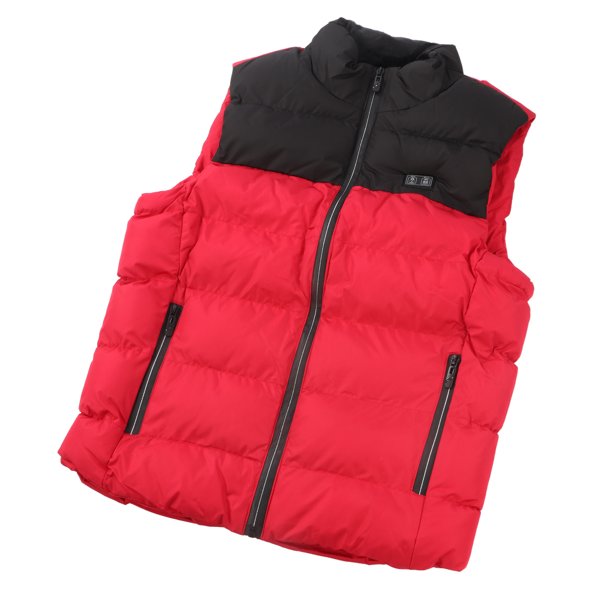 Chaleco Térmico Chaleco Térmico Eléctrico Negro Rojo 15 Zonas De Calefacción Protección Contra Sobrecalentamiento De Fibra De Poliéster USB Ropa Térmica Para Exteriores