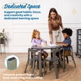 thumbnail image 3 of ECR4Kids Bentwood Table and Curved Back Chair Set, Kids Furniture, Grey Wash, 5-Piece, 3 of 9