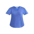 thumbnail image 5 of Time and Tru Women's Cotton Mixed Fabric V Neck Tee, Sizes XS-XXXL, 5 of 5