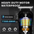 thumbnail image 5 of Men's Beard Trimmer Grooming Kit Cordless Body Shaver Mustache Nose Hair Trimming Tool, 5 of 8