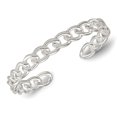 thumbnail image 1 of Sterling Silver Polished Curb LInk Cuff Bangle Bracelet, 1 of 4