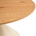 thumbnail image 6 of Set of 2 Coffee Round Tables, Round Coffee Table with Wooden-Look Top & Steel Base, Coffee Tables for Living Room, Bedroom, 6 of 9