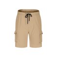 thumbnail image 4 of lkfuzj Mens Y2k Fashion Cargo Shorts Elastic Waist Knee Length Activewear Shorts Lightweight Comfy Casual Summer Clothes with Pockets, 4 of 9