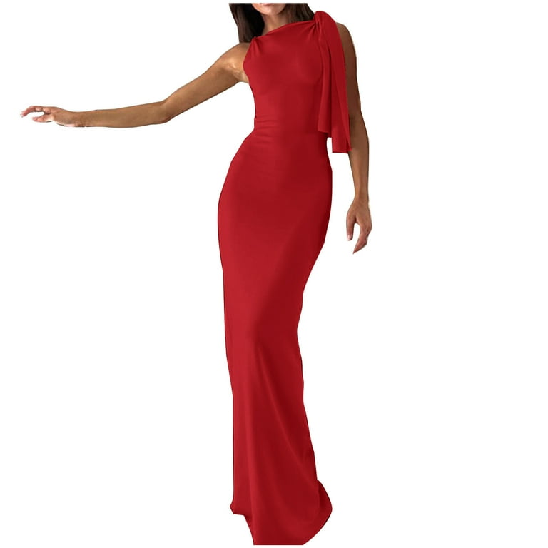 Antinious Ladies Summer Dress,Formal Party Dresses for Women,Wedding Guest Dresses for Women Solid Hanging High Slit Sleeveless Formal Evening Dresses Antinious Ladies Summer Dress,Formal Party Dresses for Women,Wedding Guest Dresses for Women Solid Hanging High Slit Sleeveless Formal Evening Dresses