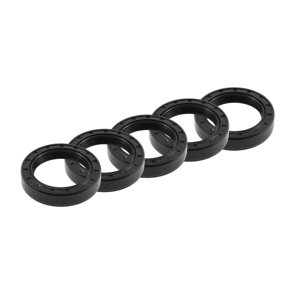 Unique Bargains Sello de Aceite Universal TC Doble Labio con Resorte de Acero Anillo de Sello de Eje Rotativo 40x56x12mm Alta Presión Caucho NBR Negro 5pcs