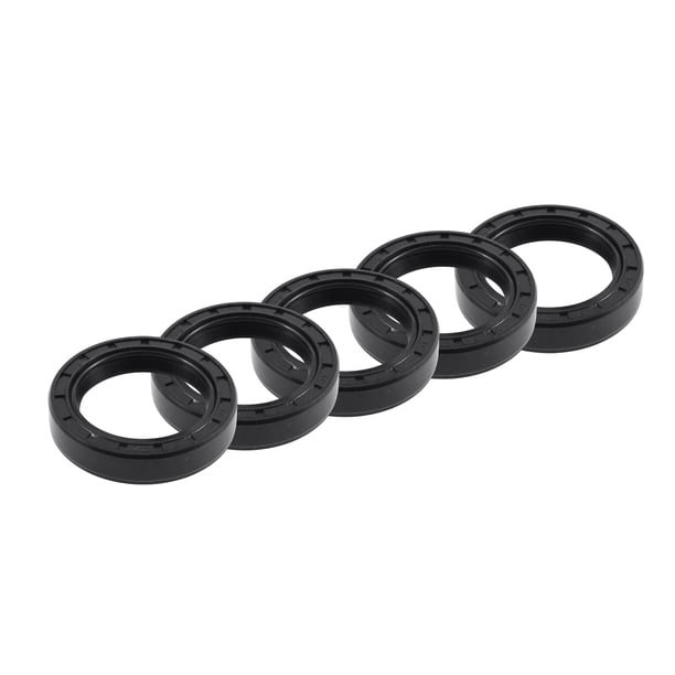 Unique Bargains Sello de Aceite Universal TC Doble Labio con Resorte de Acero Anillo de Sello de Eje Rotativo 40x56x12mm Alta Presión Caucho NBR Negro 5pcs