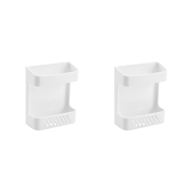 Monstrate Gran oferta, 1 caja de almacenamiento montada en la pared, soporte para aire acondicionado con Control remoto, organizador de Blanco 2piezas