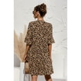 thumbnail image 2 of Women Dresses Summer Dress V-Neck Short Sleeve T-Shirt Elegant Dress Babydoll Ruffles Casual Mini Female Dress, 2 of 4